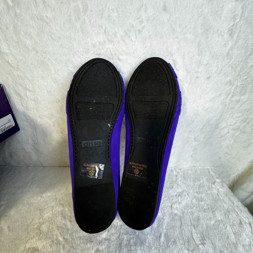 Ollio Womens Purple Ballet Flats Size 10 Stylish Slip-On Shoes Comfortable Fit - Picture 5 of 9